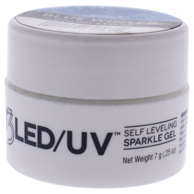Gel de uñas Cuccio T3 Self Leveling Sparkle Gel - Blue Winter Nail Gel Dama 0.25 oz