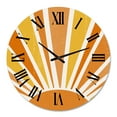 thumbnail image 2 of Designart 'Minimalist Bright Shining Orange Sun Rays Ii' Modern Wall Clock, 2 of 5