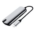 thumbnail image 1 of Adaptador 6 en 1 tipo c con cargador inalámbrico multipuerto 4k HD Lector de tarjetas TF con estación de acoplamiento 3 USB3.0 Advancent EL000122-00B, 1 of 1