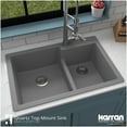 thumbnail image 6 of Karran Usa QT-811-WH-PK1 Quartz Qt 33" Drop In Double Basin Quartz Composite Kitchen Sink, 6 of 7