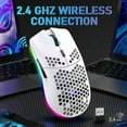 thumbnail image 2 of XYH80 /A3 Hollow-Out Honeycomb Rechargeable 3200DPI Wireless 2.4Ghz Gaming Mouse, 2 of 4