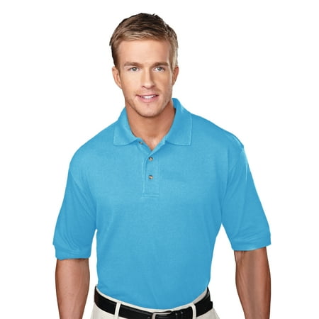 - Tri-Mountain Profile 105 Short Sleeve Pique Golf Shirt, 2X-Large, Aquatic Blue