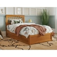thumbnail image 3 of Everett Twin Platform Bed with Panel Footboard & Twin Trundle in Light Toffee, 3 of 10