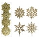 thumbnail image 3 of Navidad Copos de nieve Árbol de Navidad Colgando Inicio Inicio Glitter Crafts Colgantes Decoración Regalo de vacaciones Niños Niños Dorado 40 Piezas Inevent HA009993-03B, 3 of 6