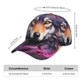 thumbnail image 2 of Balery Colorful Wolf Head A Gorra de béisbol de tamaño ajustable para correr, entrenar y actividades al aire libre. Gorra de papá para todas las estaciones., 2 of 6