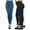 Royal/Black/Navy/White, variant on 4 Pack Women's Warm Winter Fleece Lined wide elastic waistband Thermal Leggings with Flattering Front Seam