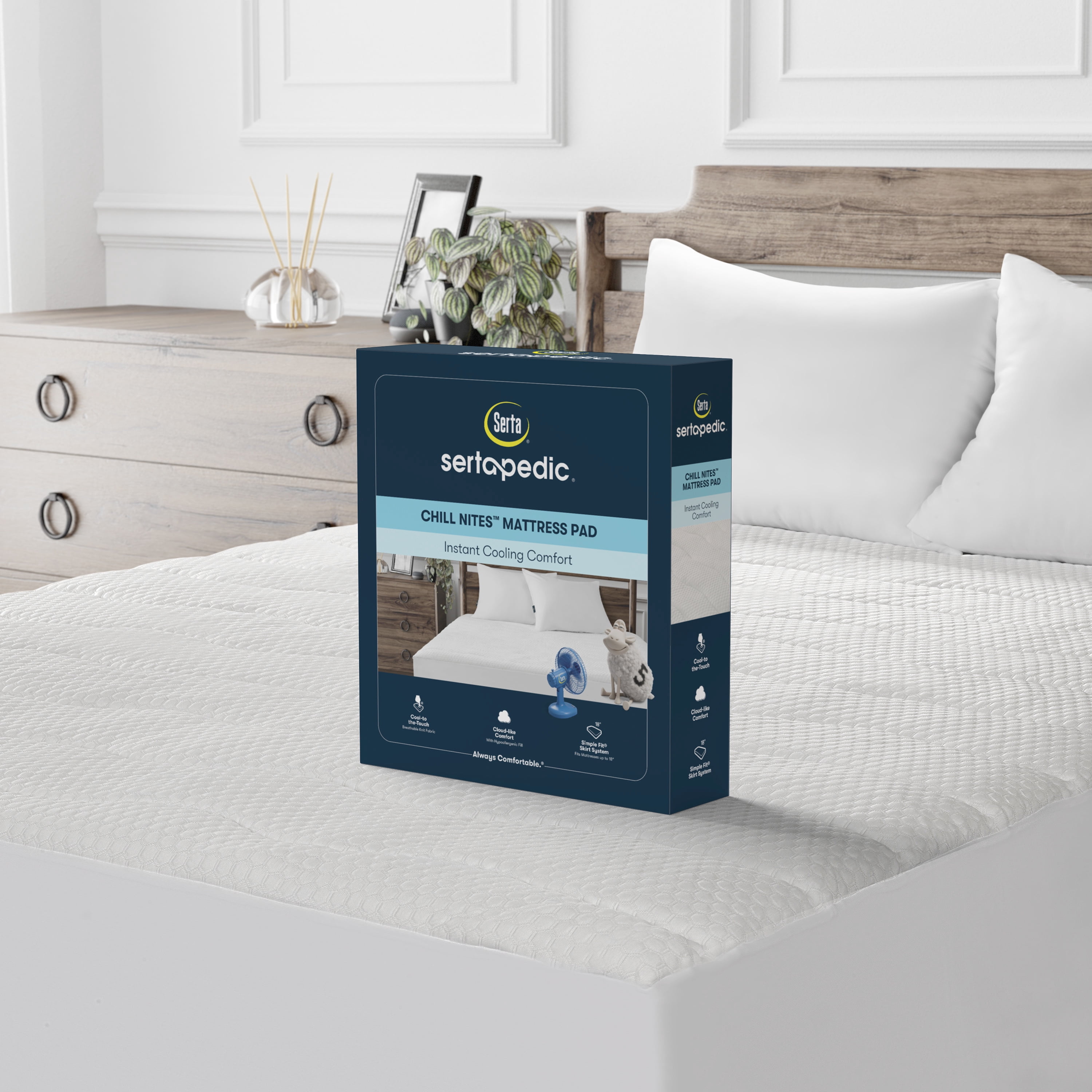 Sertapedic Chill Nites Cooling Mattress Pad, King