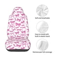 thumbnail image 4 of Wukai Pink bows Full Set Car Seat Covers with Soft Padding Universal Auto Front Seats Protector and Cushion Mat, 4 of 5