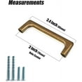 thumbnail image 6 of Goo-Ki 6 Pack 3"(76mm) Hole Center Cabinet Pulls Antique Brass Cabinet Handle Retro Drawer Handle Wardrobe Cabinet Hardware, 6 of 7