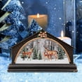 thumbnail image 6 of Christmas LED Lantern, Light up Snow Globe Lantern Santa Snowman Elk Xmas Tree Lantern Tabletops Decor for Holiday Party Night Light Gift, 6.1in Reindeer Styles, 6 of 6