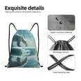 thumbnail image 4 of Fuzoiu Polar Bear On Iceberg Print Drawstring Backpack for Gym, Travel, Yoga,Sports Sackpack String Bag for Women Men-Small, 4 of 6