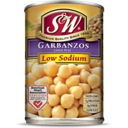 (12 Pack) S&W - Low Sodium Canned Garbanzo Beans, Chickpeas, 15.5 Ounce Can, New