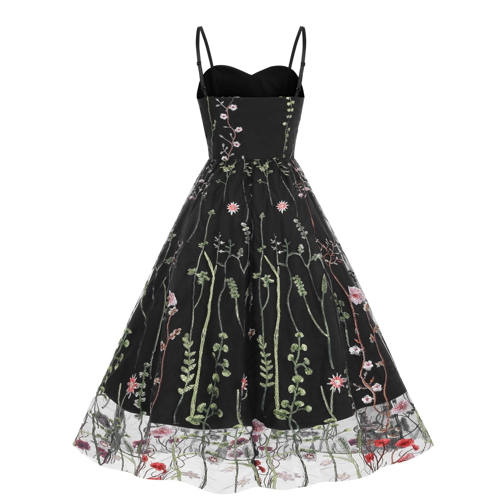 Xihbxyly Sleeveless 50s Retro Vintage Dress for Women Waist Square Neck Homecoming Tea Party Midi Dresses Retro Dresses