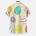 thumbnail image 4 of Lolmot Easter Shirts for Men Funny Hawaiian Short Sleeve Shirts Bunny Carrot Printed Button Up Shirts Casual Pocket Loose Beach Sweatshirts, 4 of 5