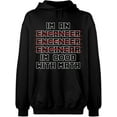 thumbnail image 2 of OXI Hoodie Sweatshirt - Im An Enganeer Good With Math, Basic Casual Hoodie for Men's and Women Fleece Hoodie Long Sleeve - Black 3X-Large, 2 of 3