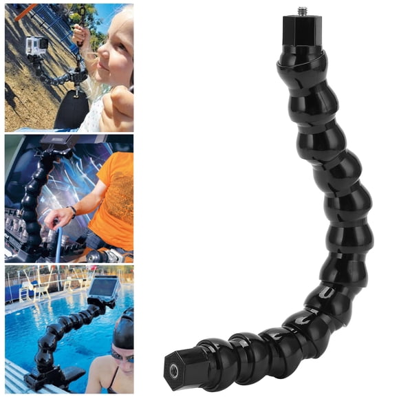 Bras de Cou, Support de Pince Monopode Universel 360 Degrés Trous de Vis 1/4 Po à Vis 1/4 Po pour Escalade pour Enregistrement Vidéo