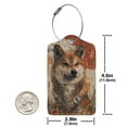 thumbnail image 4 of Naloa Vintage Shiba Inu Art Luggage Tag for Suitcase Leather Baggage Tag with Stainless Steel Loop Privacy Cover for Women Men Girls-4 PCS, 4 of 5