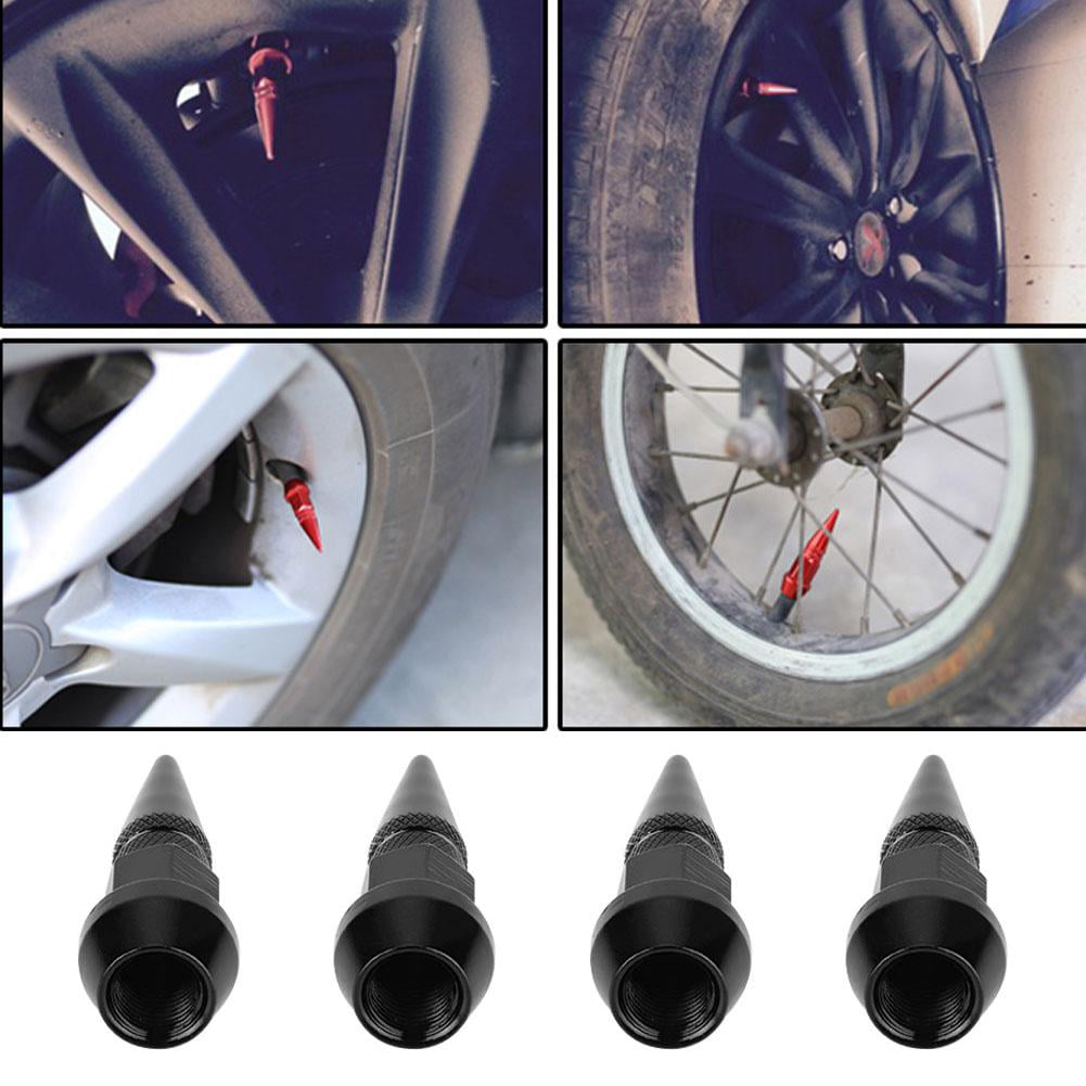 Universal Stem Covers for Car/Truck/Bicycle/Motorcycle Wheels Valve Stem caps. 4 PCS American Flag Tire Caps with O Rubber Seal Feiccier Tire Valve Stem Caps