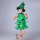 thumbnail image 4 of Christmas Children's Dress With Hat Kids Girls Christmas Tree Dress Green Elf Cosplay Costume Baby Xmas Tree Performance Clothes, 4 of 5