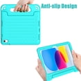 thumbnail image 4 of AVAWO Kids Case for New iPad (A16) 11th Generation 11 Inch 2025 & iPad 10th Generation 10.9" 2022 with Built-in Screen Protector Shockproof Lightweight Handle Cover, Cyan, 4 of 10