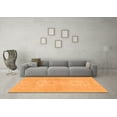 thumbnail image 3 of Ahgly Company Indoor Round Abstract Orange Modern Area Rugs, 4' Round, 3 of 4