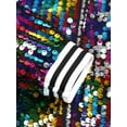 thumbnail image 6 of TiaoBug Kids Boys Girls Sequin Baseball Coats Zipper Up Glitter Bomber Jacket Jazz Dance Party Outerwear Colorful 12, 6 of 7