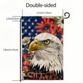 thumbnail image 3 of PHYHOO Garden Flag Star Striped Eagle Welcome Friends Vertical Double Sided Patriotic Memorial Day Independence Day Holiday Yard Outdoor Decorations White, 3 of 6
