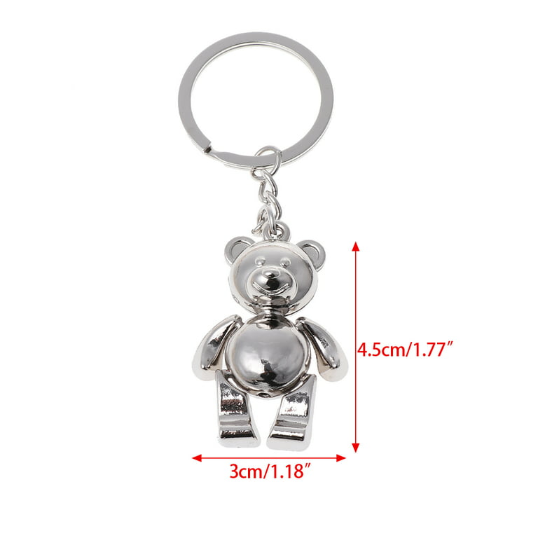 ATSlowTimes Unique Car Keys Ring Cute Bling Bear Car Accessories Women Custom Gifts Handmade Keychain Bear Key Chains