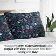 thumbnail image 3 of Southshore Fine Living, Inc. Boho Pillow Covers Standard 20"x26", Quilted Shams, Floral Blooms Blue, 3 of 5