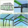 thumbnail image 3 of 8 x 16Ft Large Outdoor Greenhouse with 2 Vent Window, Aluminum Frame, Sliding Door, 3 of 10
