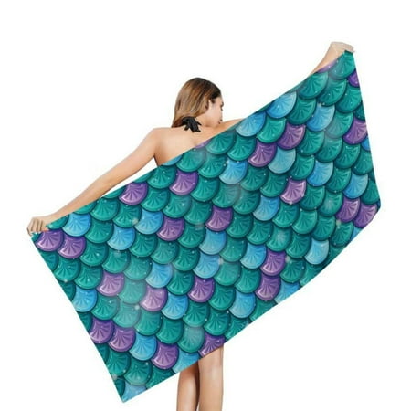 

QING SUN Beach Towel Highly Absorbent 100% Cotton Bath Towel Lightweight Soft and Quick Dry Swim Towel for Party Beach Style 18 80*160cm