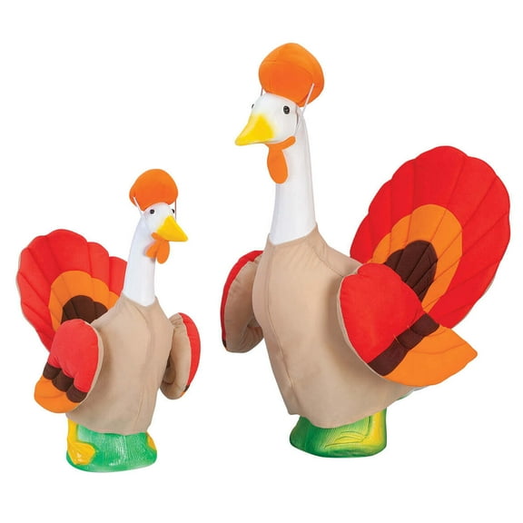 Gaggleville Thanksgiving Goose Outfit Bundle - Includes Two Turkey Outfits - One Large & One Baby Outfit, by Fox Valley Traders
