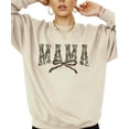 thumbnail image 2 of Trendy Camo Mama Sweatshirt - Distressed Camouflage Sweater for Mom - Coquette Bow Pullover Sand Sweatshirt Adult X-Large, 2 of 7