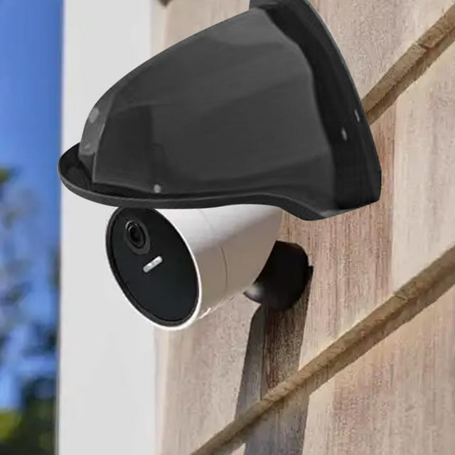 Cubierta para Cámara de Seguridad, Cubierta para Lluvia Y Sol, Soporte de Pared, Techo Protector Multifuncional para Cámara de Seguridad Exterior Negro