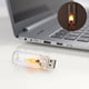 thumbnail image 1 of Glass Bottle LED Flame Effect Lamp USB Powered Night Light Decorative Ambient Lighting for Home Bedroom Office 1-Pack, 1 of 7