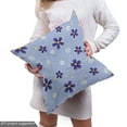 thumbnail image 5 of Ambesonne Floral Fabric by the Yard Upholstery, Spring Flowers Polka Dots, 5 Yards, Ceil Blue Indigo, 5 of 5
