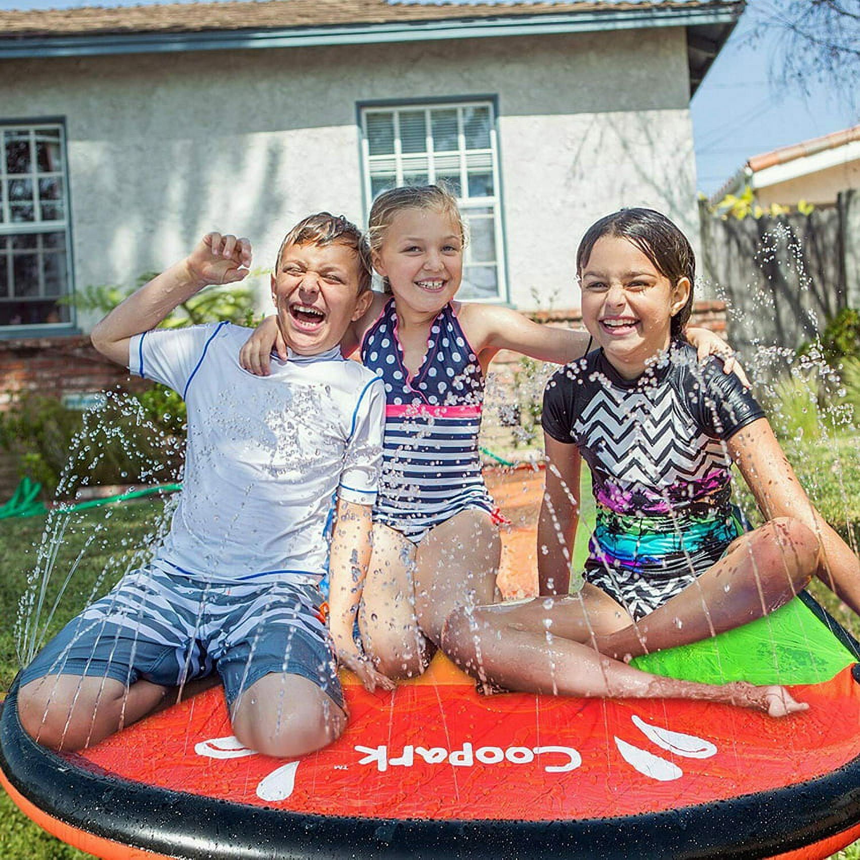 Coopark Triple Lane Inflatable Lawn Water Slide, Kids and Adults, 16 ft