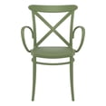 thumbnail image 5 of Compamia Cross XL Resin Outdoor Arm Chair Olive Green, Set of 2, 5 of 6