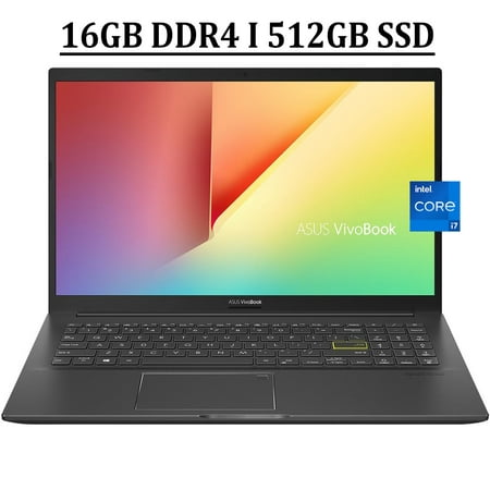 ASUS VivoBook 15 Business Laptop 15.6" FHD OLED Display 11th Gen Intel Quad-Core i7-1165G7 Processor 16GB DDR4 512GB SSD NVIDIA GeForce MX350 2GB Backlit Fingerprint Harman Kardon HDMI Win10 Black