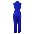 thumbnail image 7 of Lenpel Jumpsuits for Women Elegant Cap Sleeve Lapel Deep V Neck Wrap Straight Leg Business Casual Rompers Trendy Summer Outfits, 7 of 7