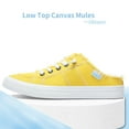 thumbnail image 3 of Obtaom Women Canvas Mules Memory Foam Clipper Fashion Sneakers Comfortable Slip-On Mule Backless Holiday Shoes（Lemon Yellow US8）, 3 of 6