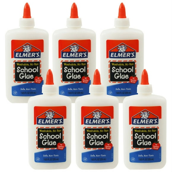 Colle Scolaire Lavable, 8 oz., Lot de 6