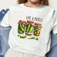 thumbnail image 2 of Virmaxy (2-14 Years Old)Pickle Letter Printed Shirt For Toddler Boys Girls Casual Printed Gherkin Pattern T-Shirt Kids Spring Summer Loose Short Sleeve Crew Neck Top White-14 11 Years, 2 of 4