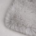 thumbnail image 4 of Phantoscope Deluxe Soft Faux Rabbit Fur Series Decorative Indoor Area Rug Chair Couch Cover, 2 x 6 Feet, Gray, 1 Pack, 4 of 4