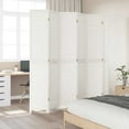 thumbnail image 3 of vidaXL Room Divider 6 Panels White Solid Wood Paulownia, 3 of 7