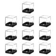 thumbnail image 2 of kowaku 10 Pieces Mineral Display Boxes Display Holders Dustproof Multifunctional Square Black, 2 of 8