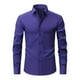 thumbnail image 1 of pstuiky camisetas de manga larga para hombre, Camisa de negocios con botones y cuello vuelto liso a la moda para hombre Tops de talla grande para hombre m, 1 of 8