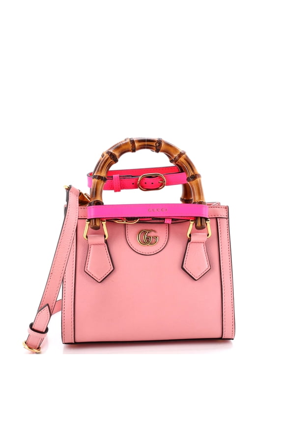 Pre-Owned Diana NM Bamboo Handle Tote Leather Mini By Rebag