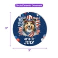 thumbnail image 5 of Patriotic Shetland Sheepdog Celebrates 4th of July Ceramic Round Ornament Sheltie Dog Lover Gifts Home Tree Decor - 02009, 5 of 5