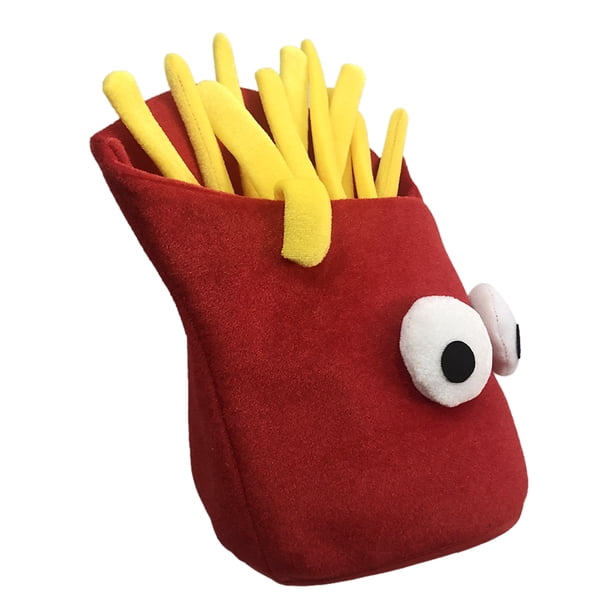 Sombrero elegante de papas fritas para Halloween, sombrero de comida rápida con forma de papas fritas, accesorio de disfraz para fiesta de carnaval y Navidad